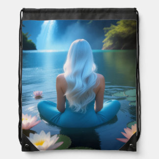 MEDITATION - YOGA - WELLNESS - CARPE DIEM DRAWSTRING BAG