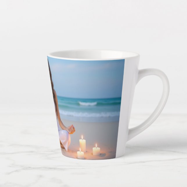 MEDITATION - YOGA - WELLNESS - CARPE DIEM LATTE MUG (Right)