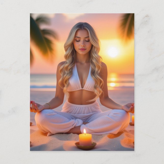 MEDITATION - YOGA - WELLNESS - CARPE DIEM POSTCARD (Front)