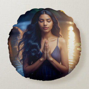 MEDITATION - YOGA - WELLNESS - CARPE DIEM ROUND PILLOW