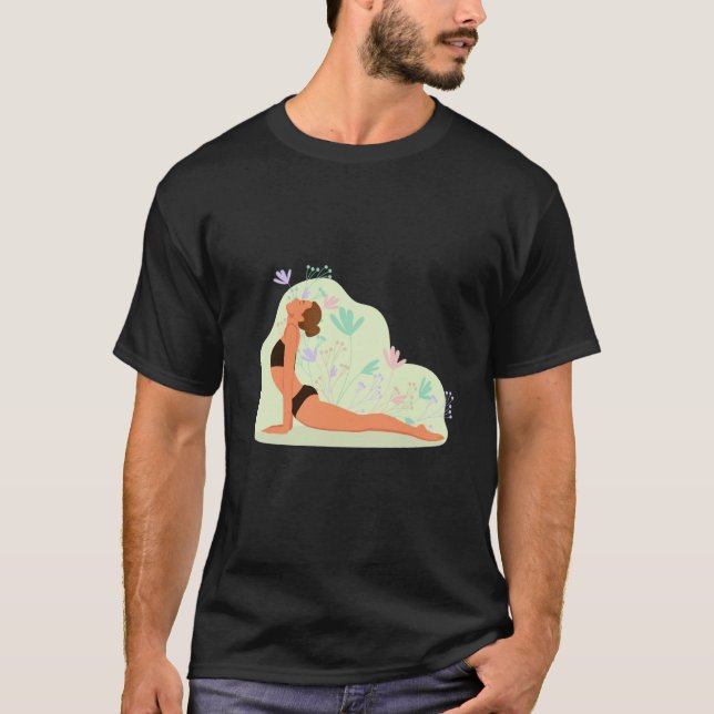 meditation yoga zen spiritual buddhism girl T-Shirt (Front)