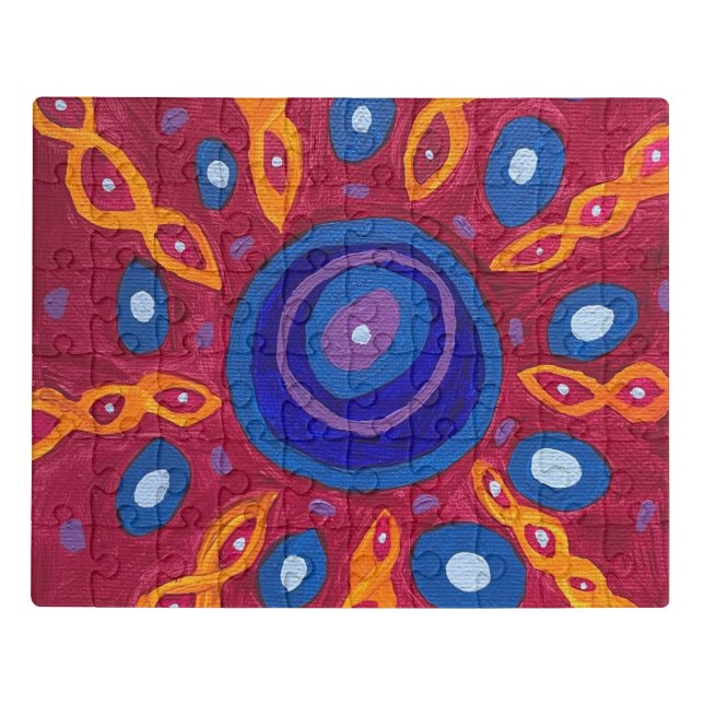 Meditative Art Puzzle with Vibrant Colors (Puzzle Horizontal)