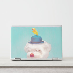 Meditative Clown Dog Portrait HP Laptop Skin