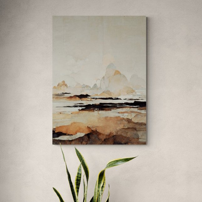 Meditative landscape painting "The Blight Earth".  Canvas Print (Creator Uploaded)