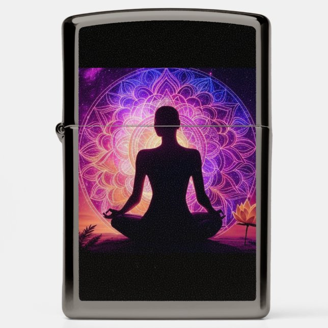 Meditative Mandala Zippo Lighter (Front)