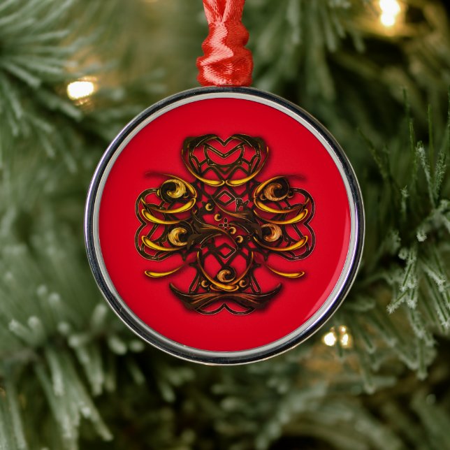 "Meditative Poetry", Metal Ornament (Tree)