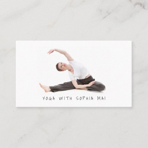 Meditative Posture Portrait Yoga Instructor Business Card