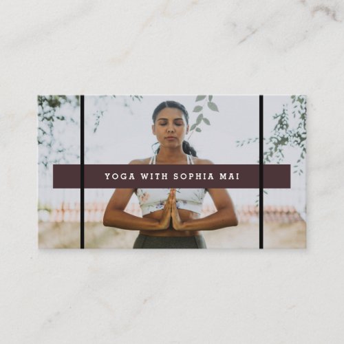 Meditative Posture Yoga Instructor Business Card