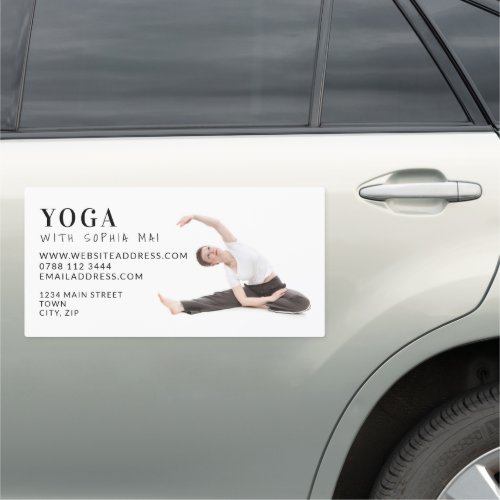 Meditative Posture Yoga InstructorClasses Car Magnet