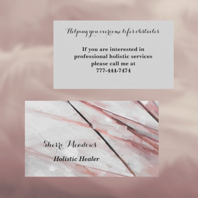 Meditative Watercolor Pampass Grass Business Card (Creator Uploaded)