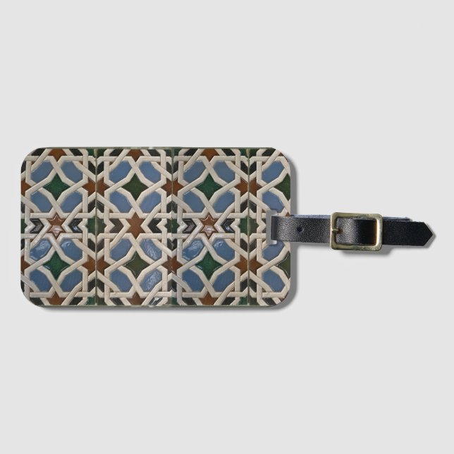 Mediteranean Mosaic Luggage Tag (Front Horizontal)