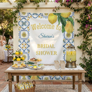 Mediterranean Amalfi Coast Lemon Bridal Shower Tapestry