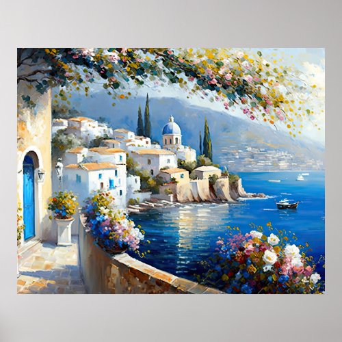 Mediterranean Amalfi Coast Poster