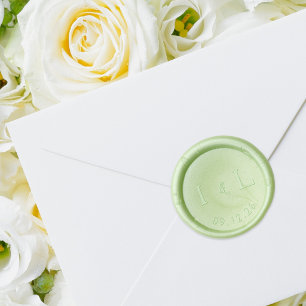 Mediterranean Amalfi Lemon Personalized Wedding Wax Seal Sticker
