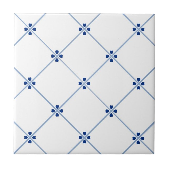 Mediterranean,Amalfi style,simple squares  Ceramic Tile (Front)