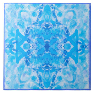 'Mediterranean Aqua Blue pattern Ceramic Tile