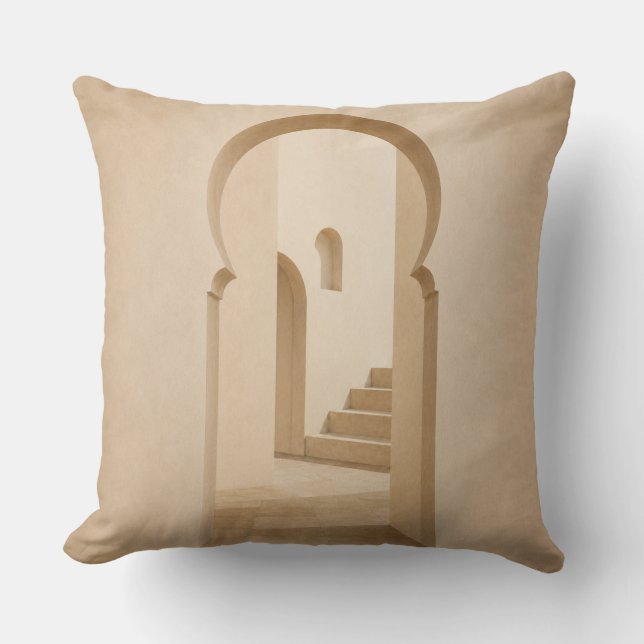 Mediterranean Arch Throw Pillow (Front)
