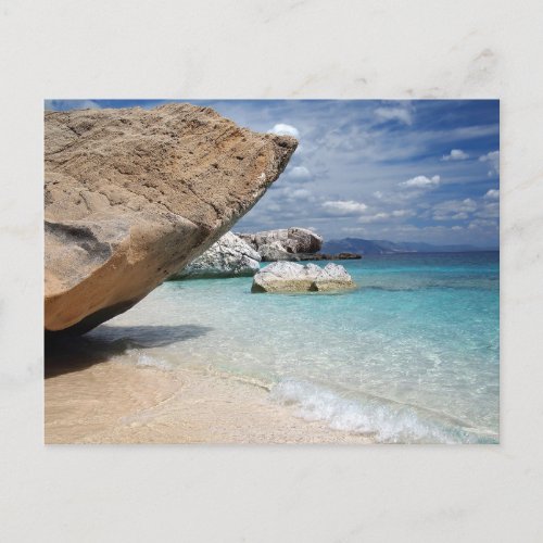 Mediterranean beach Sardinia postcard