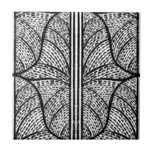 Mediterranean Black & White Mosaic Pattern Ceramic Tile