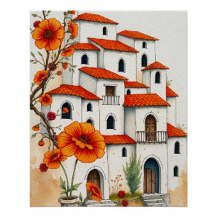 Mediterranean Bloom Artisan Poster