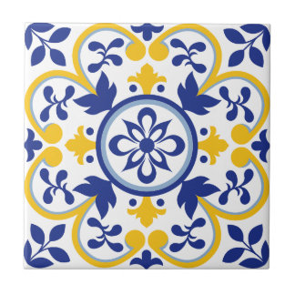 Mediterranean Bloom Ceramic Tile