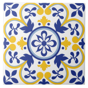 Mediterranean Bloom Ceramic Tile