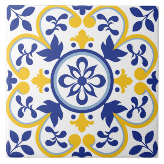 Mediterranean Bloom Ceramic Tile