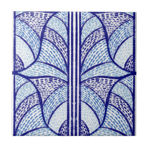 Mediterranean Blue Mosaic Pattern Ceramic Tile