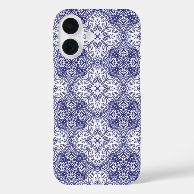 Mediterranean Blue Tile Case-Mate iPhone Case (Back)