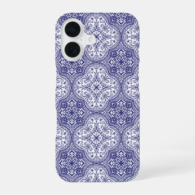 Mediterranean Blue Tile Iphone Case (Back)