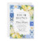Mediterranean Blue Tile Lemons Bridal Bunch Invite