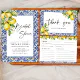"What Did The Groom Say?" Bridal Shower Game - 30 Cards, Blue Tile & Lemon Theme