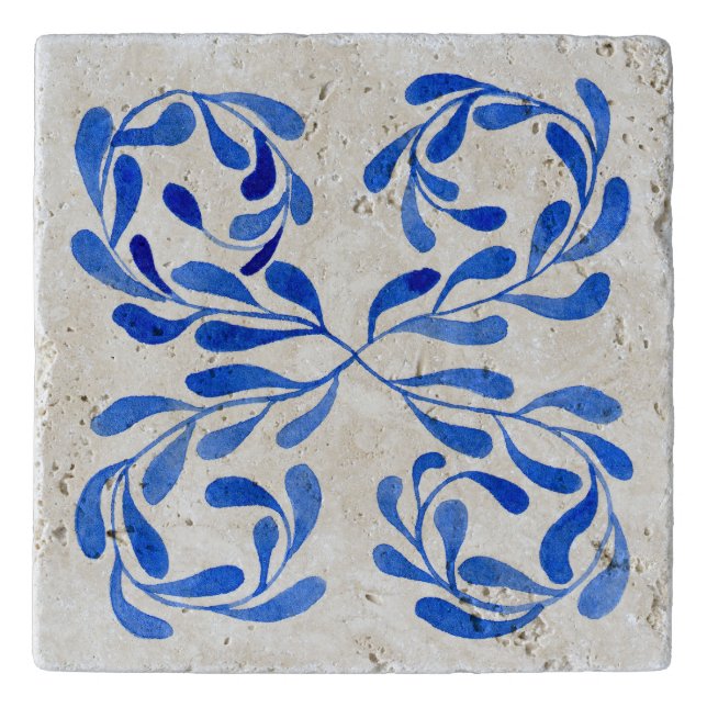 Mediterranean Blue Trivet (Front)