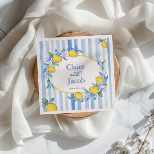 Mediterranean Blue Wedding Napkins