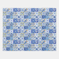 Mediterranean Blue, White & Yellow Italian Pattern Rug | Zazzle