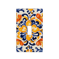 Mediterranean Blue & Yellow Floral Flower Sicilian