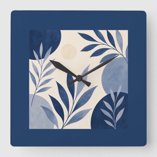 Mediterranean Botanical Wall Clock (Front)