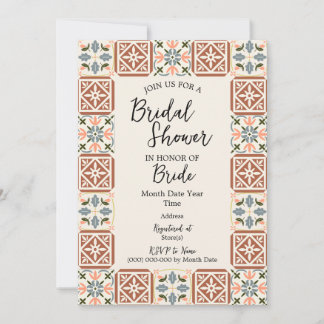 Mediterranean Bridal Shower Invitation