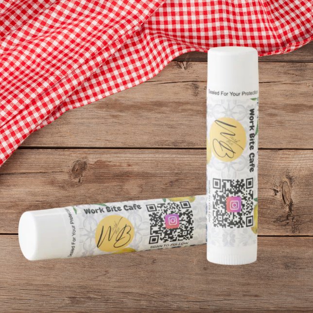 Mediterranean Business Logo Instagram Qr Code Lip Balm (Creator Uploaded)