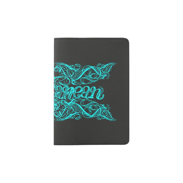 Mediterranean - Calligraphy Passport Holder (Front)