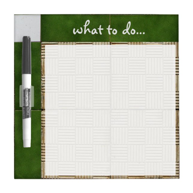Mediterranean Ceramic Concrete Tiles Dry-Erase Board (Front)
