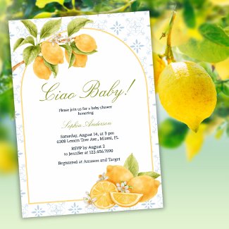 Mediterranean Ciao Baby Italian Lemon Baby Shower