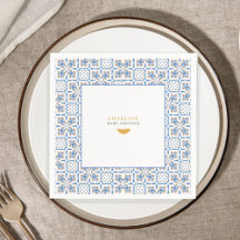 Mediterranean Citrus Baby Shower | Paper Napkins