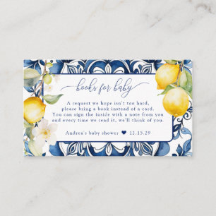 Mediterranean Citrus Lemon Books for Baby Enclosure Card
