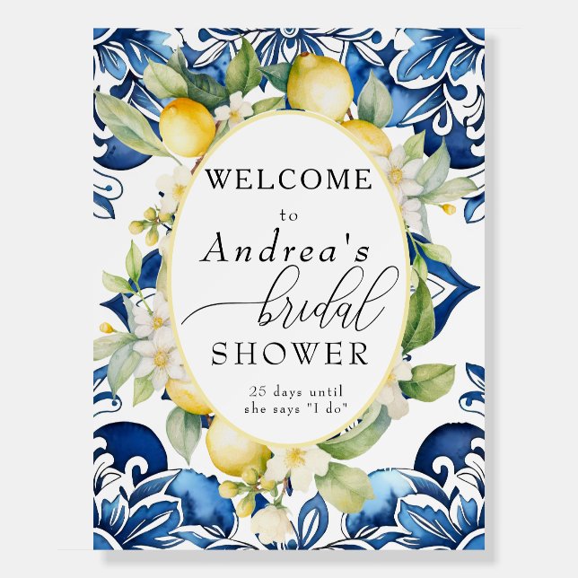 Mediterranean | Citrus Lemon | Welcome Sign (Front)