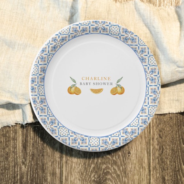 Mediterranean Citrus Paper Plates (Creator Uploaded)