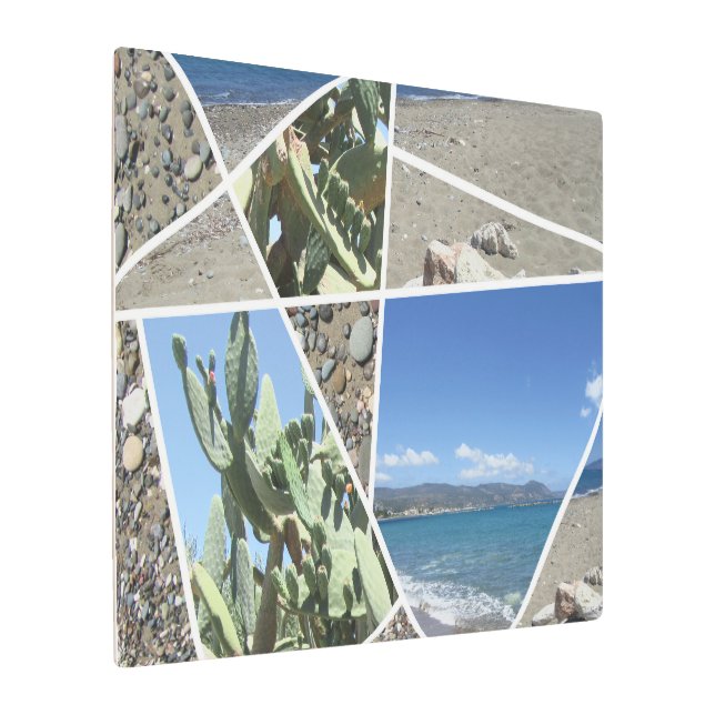 Mediterranean Collage Design  Metal Print (Angled)