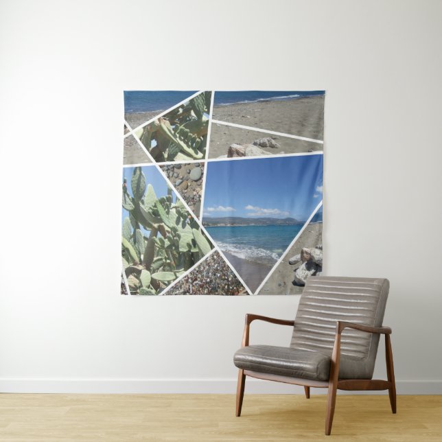 Mediterranean Collage Design Tapestry (In Situ)