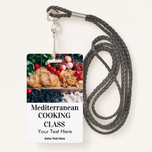 Mediterranean Cooking Class Lessons Photo & Logo Badge