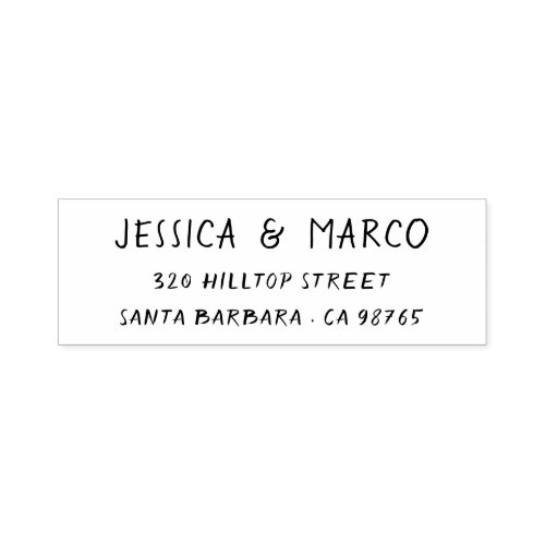 Mediterranean Couples Return Address Self-inking Stamp